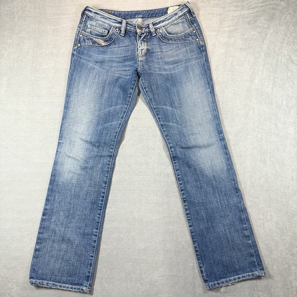 Diesel Womens Kycut Jeans 30X32 Blue Low Rise Straight Leg 100% Cotton Faded - Picture 2 of 14